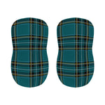 Teal Stewart Tartan Pattern Print Bar Stool Covers