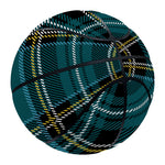 Teal Stewart Tartan Pattern Print Basketball