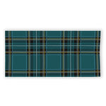 Teal Stewart Tartan Pattern Print Beach Towel