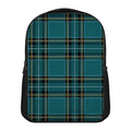 Teal Stewart Tartan Pattern Print Casual Backpack