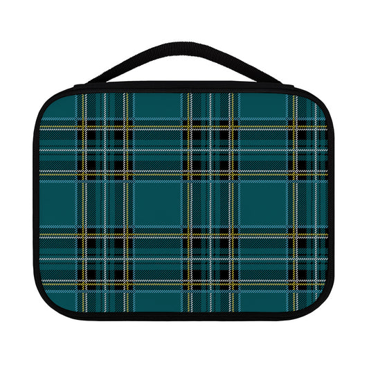 Teal Stewart Tartan Pattern Print Classic Bible Case