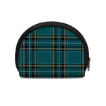 Teal Stewart Tartan Pattern Print Coin Purse