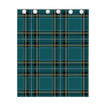 Teal Stewart Tartan Pattern Print Curtain