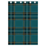 Teal Stewart Tartan Pattern Print Curtain