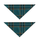 Teal Stewart Tartan Pattern Print Dog Bandana