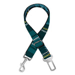 Teal Stewart Tartan Pattern Print Dog Seat Belt