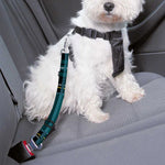 Teal Stewart Tartan Pattern Print Dog Seat Belt
