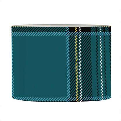 Teal Stewart Tartan Pattern Print Drum Lamp Shade