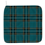 Teal Stewart Tartan Pattern Print Hand Towel