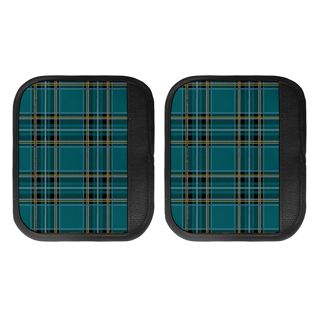 Teal Stewart Tartan Pattern Print Handle Covers