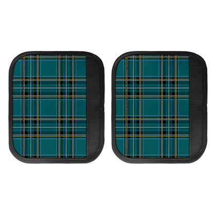 Teal Stewart Tartan Pattern Print Handle Covers