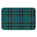 Teal Stewart Tartan Pattern Print Indoor Door Mat