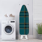 Teal Stewart Tartan Pattern Print Ironing Board Cover