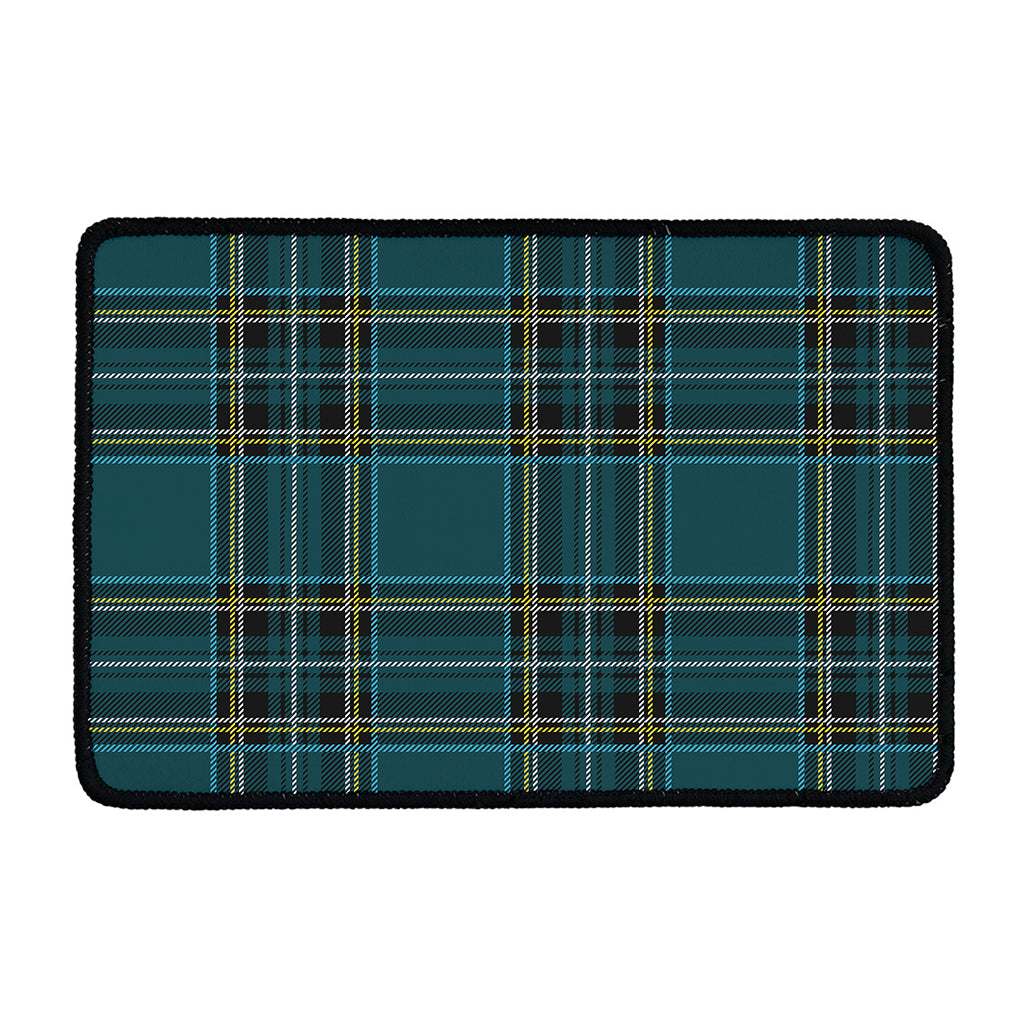 Teal Stewart Tartan Pattern Print Kitchen Mat