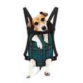 Teal Stewart Tartan Pattern Print Pet Carrier Backpack