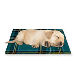 Teal Stewart Tartan Pattern Print Pet Cooling Mat Cover