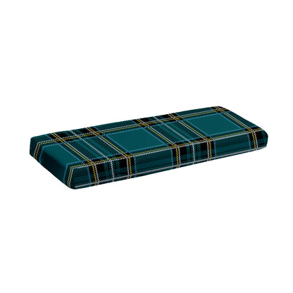 Teal Stewart Tartan Pattern Print Piano Keyboard Cover