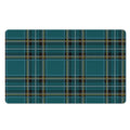Teal Stewart Tartan Pattern Print Polyester Doormat