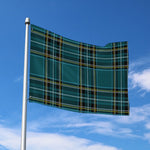 Teal Stewart Tartan Pattern Print Polyester Flag