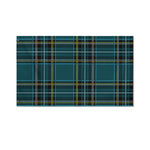 Teal Stewart Tartan Pattern Print Polyester Flag