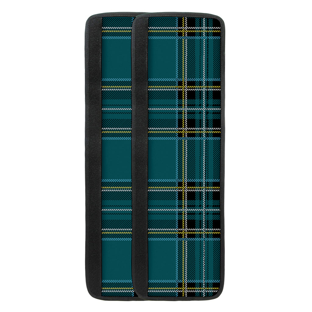 Teal Stewart Tartan Pattern Print Refrigerator Handle Covers