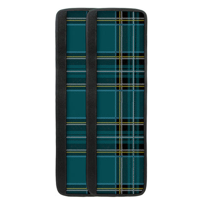 Teal Stewart Tartan Pattern Print Refrigerator Handle Covers