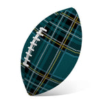 Teal Stewart Tartan Pattern Print Rugby Ball