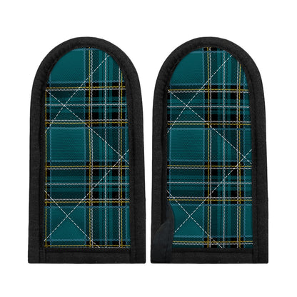 Teal Stewart Tartan Pattern Print Skillet Handle Cover