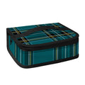 Teal Stewart Tartan Pattern Print Small Lunch Bag