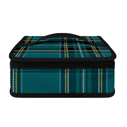 Teal Stewart Tartan Pattern Print Small Lunch Bag