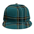Teal Stewart Tartan Pattern Print Snapback Cap