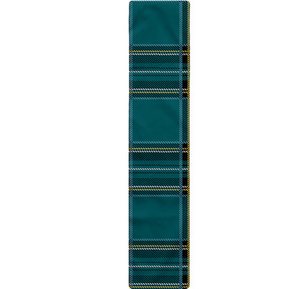 Teal Stewart Tartan Pattern Print Table Runner