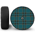 Teal Stewart Tartan Pattern Print Tire Cover With Camera Hole