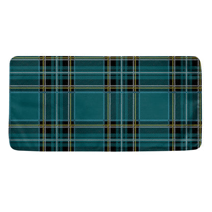 Teal Stewart Tartan Pattern Print Towel