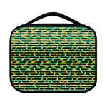 Teal Striped Banana Pattern Print Classic Bible Case