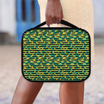 Teal Striped Banana Pattern Print Classic Bible Case