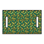 Teal Striped Banana Pattern Print Golf Cart Seat Cover