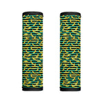Teal Striped Banana Pattern Print Handle Covers