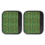 Teal Striped Banana Pattern Print Handle Covers