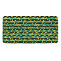 Teal Striped Banana Pattern Print Towel