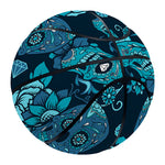 Teal Sugar Skull Flower Pattern Print Basketball