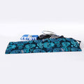Teal Sugar Skull Flower Pattern Print Sports Towel