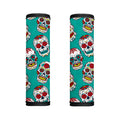Teal Sugar Skull Pattern Print Handle Covers