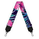 Teal Tropical Hibiscus Pattern Print Bag Strap