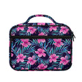 Teal Tropical Hibiscus Pattern Print Briefcase Bible Bag