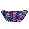 Teal Tropical Hibiscus Pattern Print Fanny Pack