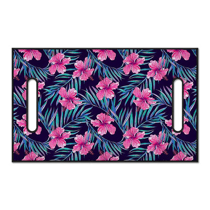 Teal Tropical Hibiscus Pattern Print Golf Cart Seat Cover