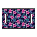 Teal Tropical Hibiscus Pattern Print Golf Cart Seat Cover