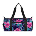 Teal Tropical Hibiscus Pattern Print Gym Bag
