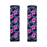 Teal Tropical Hibiscus Pattern Print Handle Covers